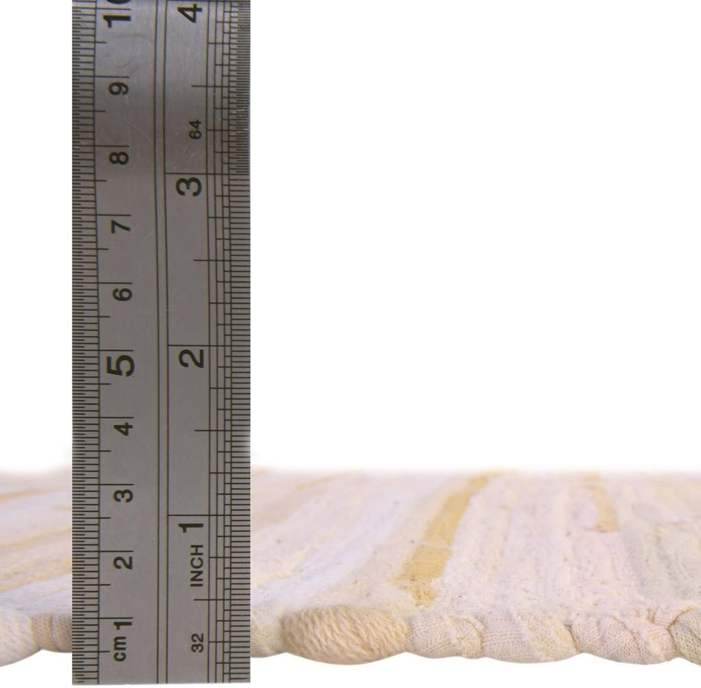 6ft Beige Cotton Hall Runner