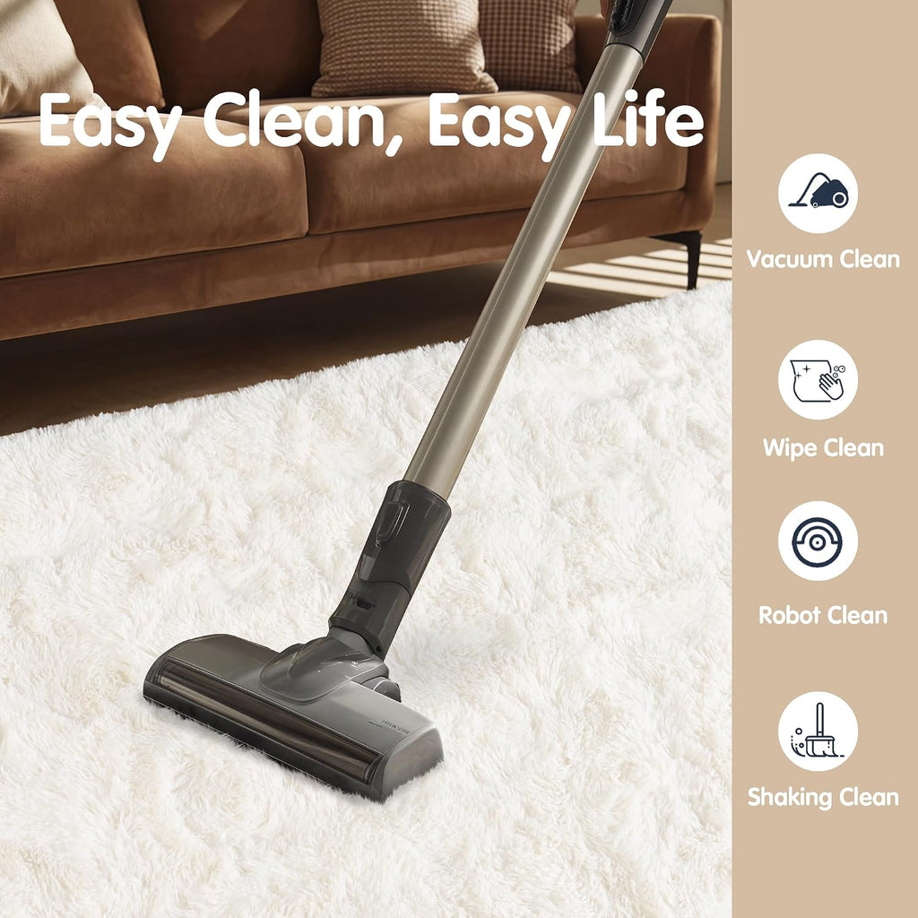 5x7 Cream White Fluffy Non-Slip Shag Area Rug