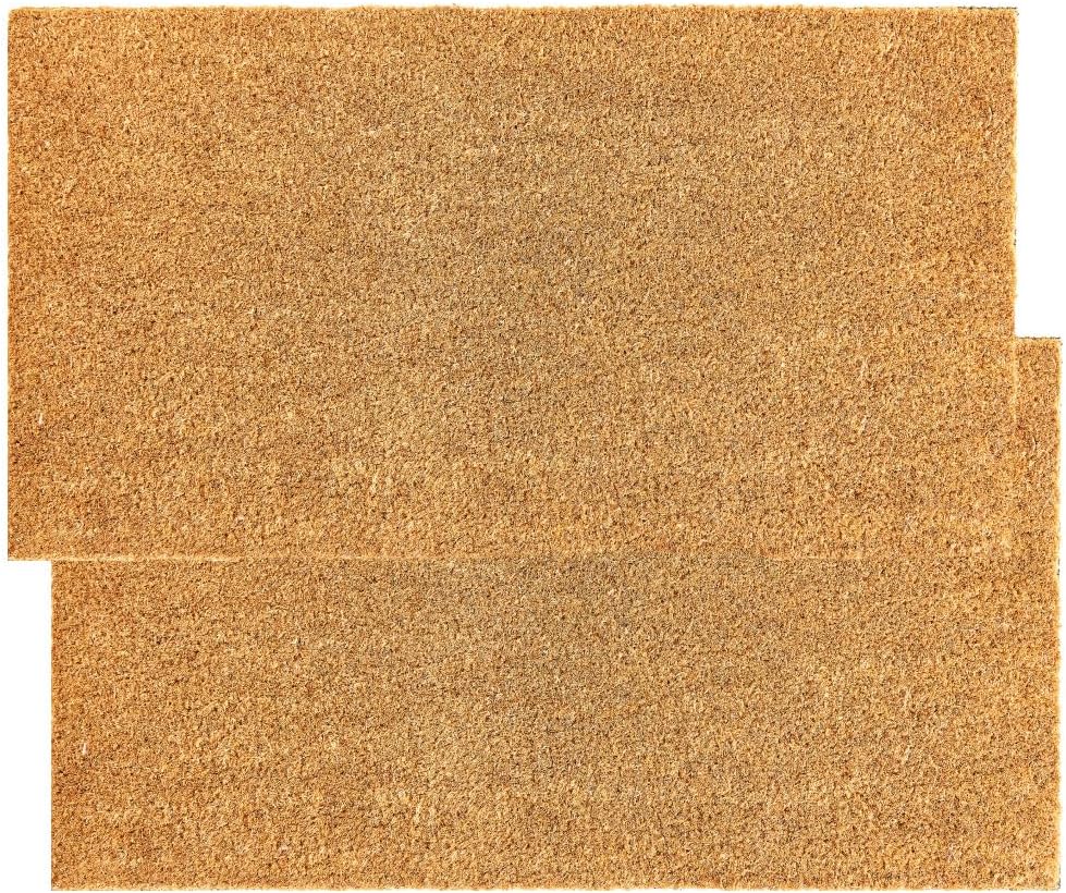 Plain Coco Coir Welcome Doormat 2 Pack