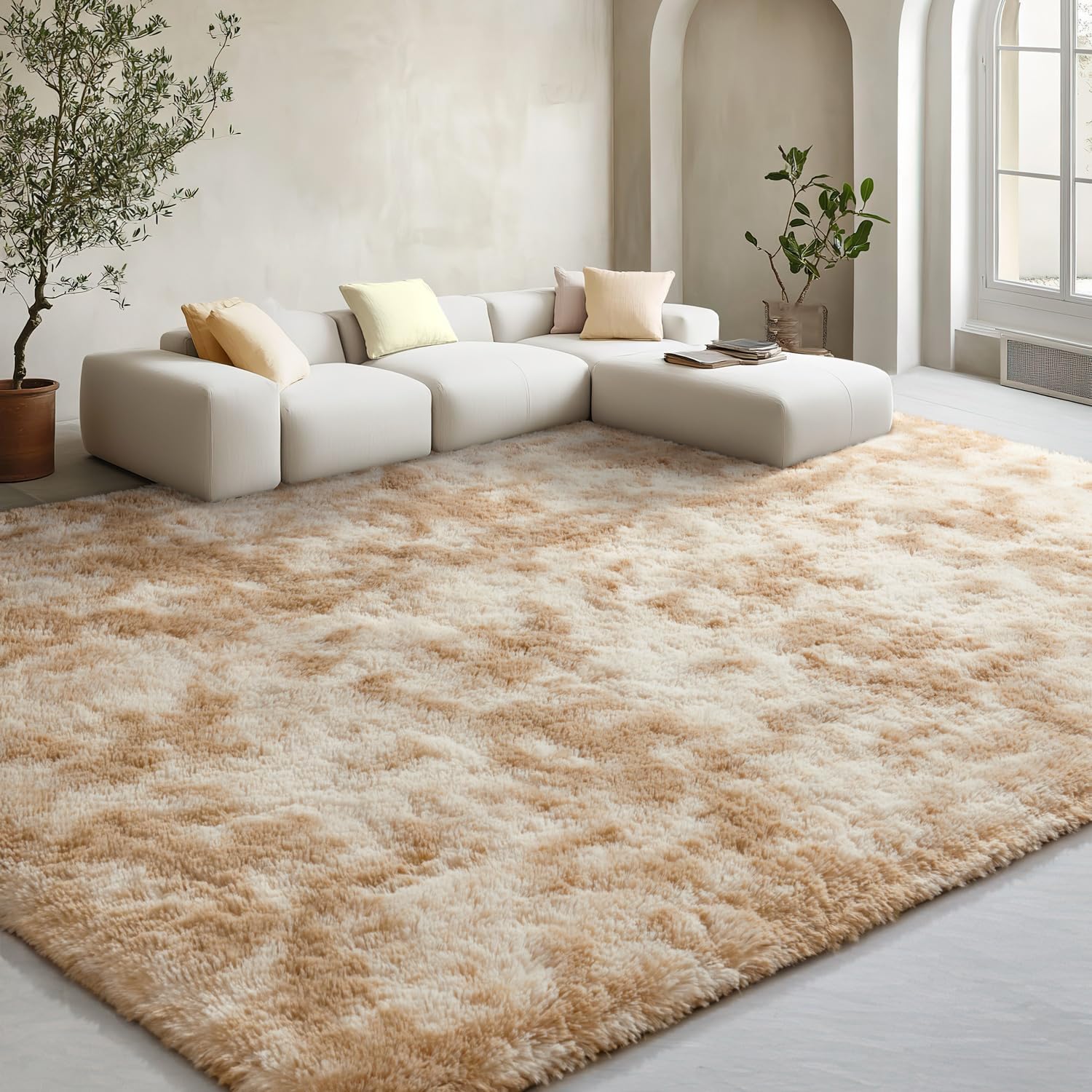 Tie-Dye Fluffy Shag Area Rug