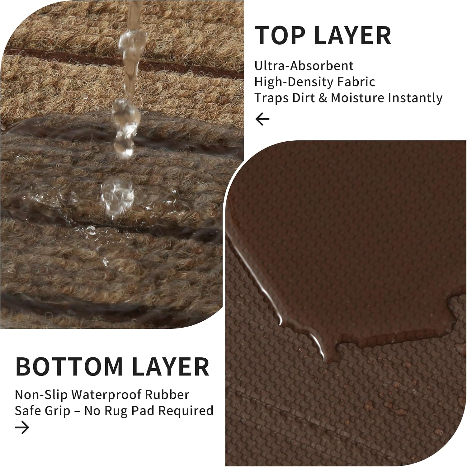 2x6 Brown Striped Runner Rug