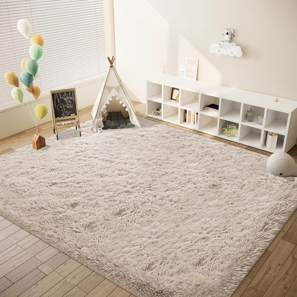 6x9 Washable Fluffy Shag Area Rug