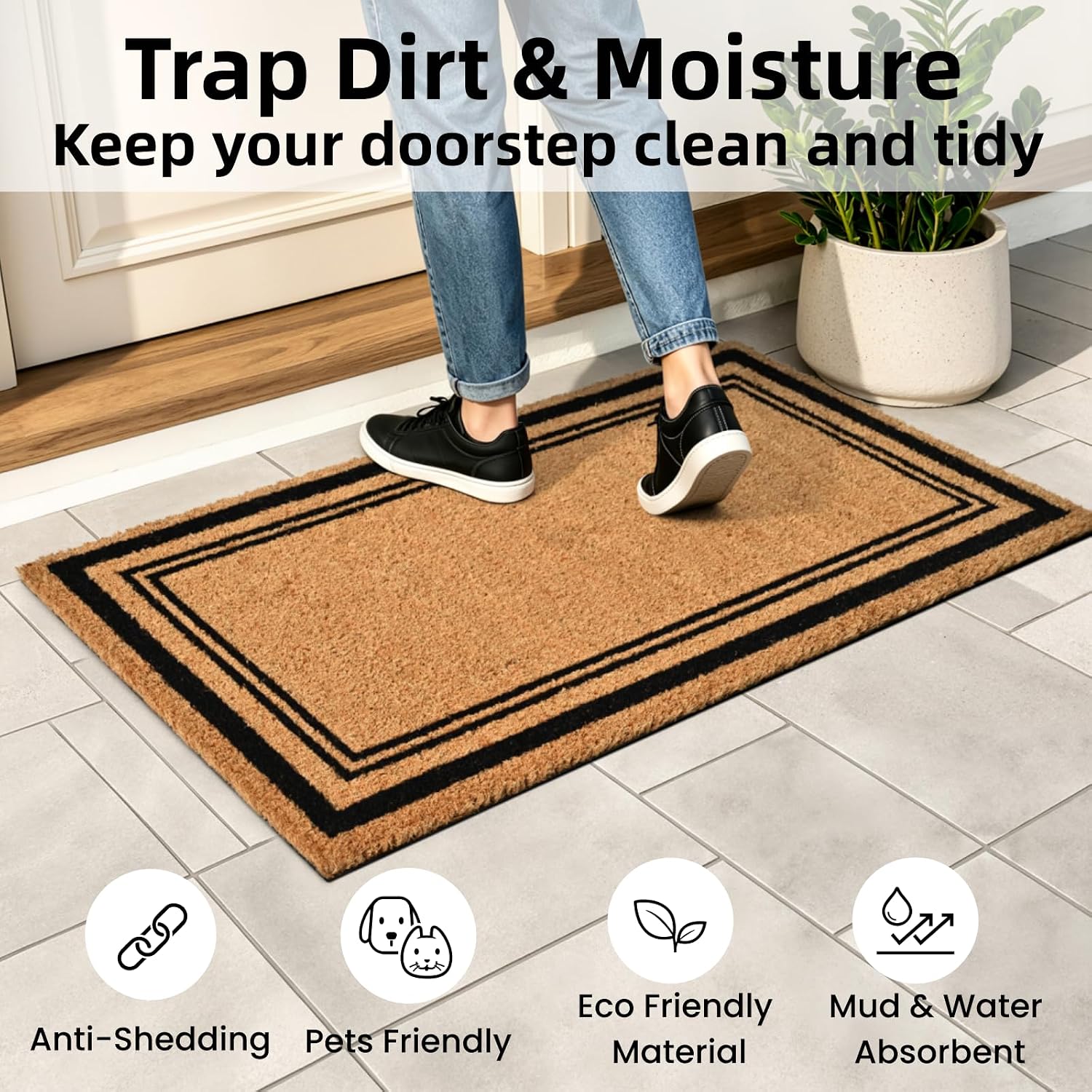 Natural Coir Welcome Door Mat