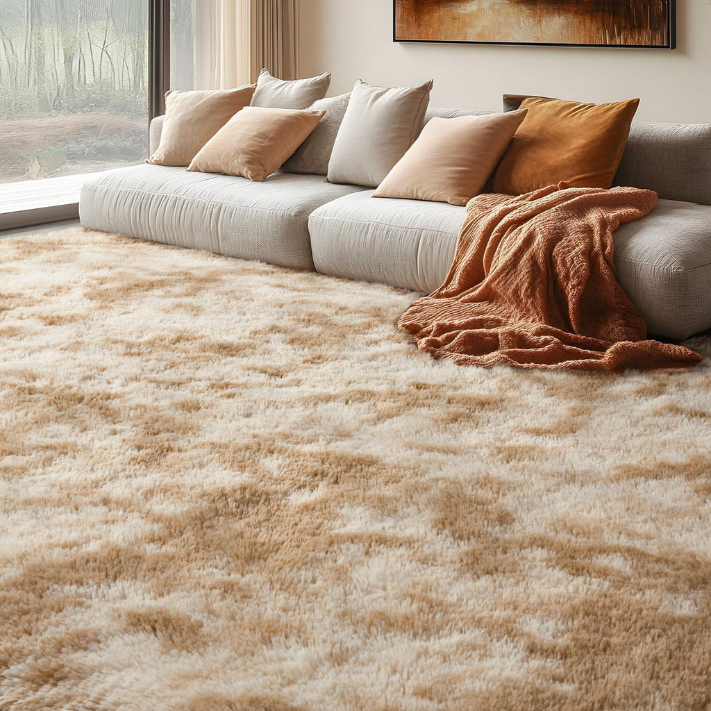 Tie-Dye Fluffy Shag Area Rug