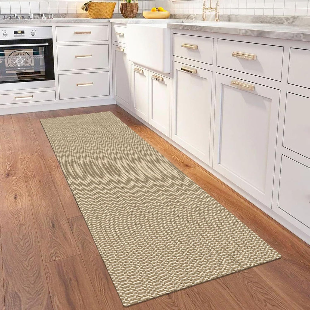 2x6 Sand Ivory Washable Runner Rug