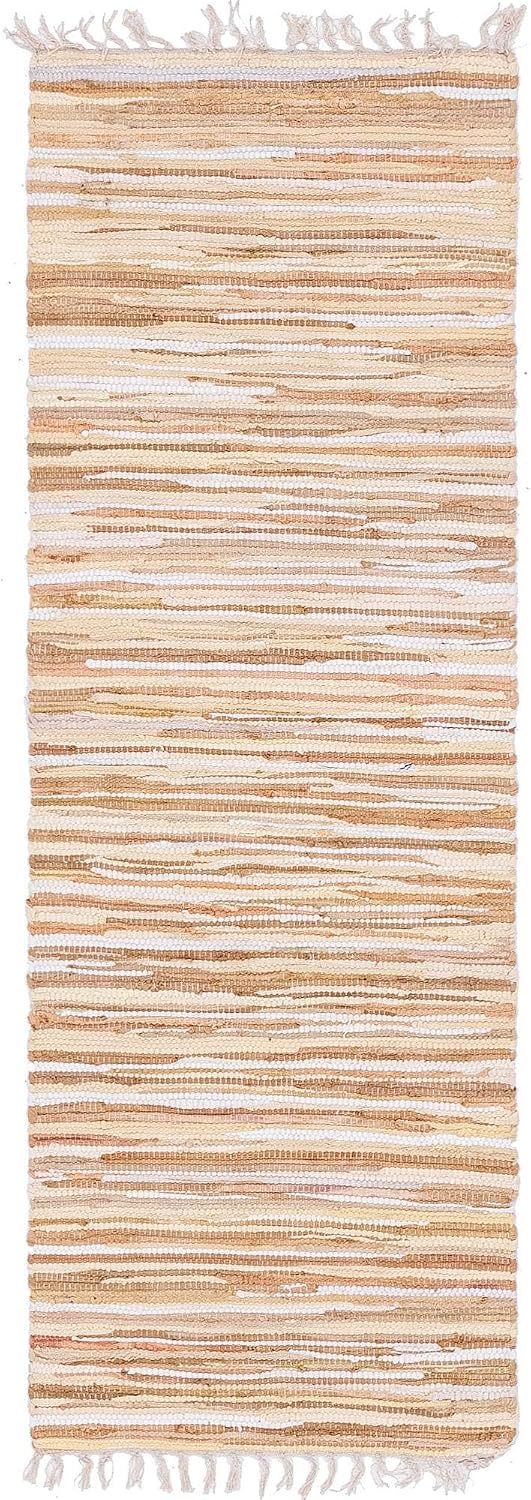 6ft Beige Cotton Hall Runner