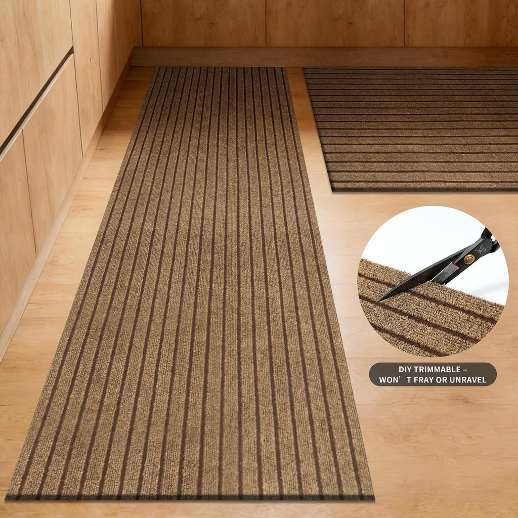 2x6 Brown Striped Runner Rug