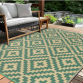 4x6 Green Yellow Outdoor Straw Rug