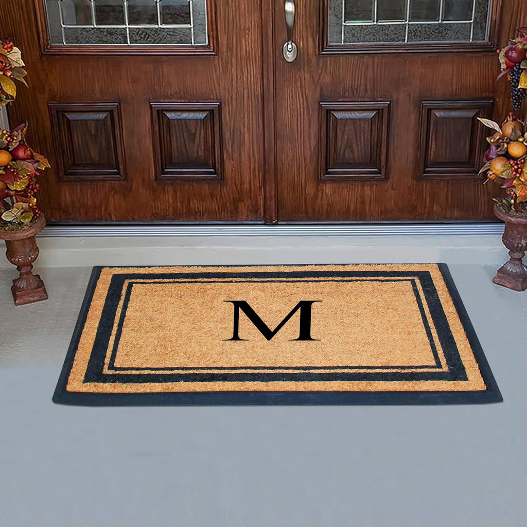 Home Collections Monogrammed Coir Rubber Doormat