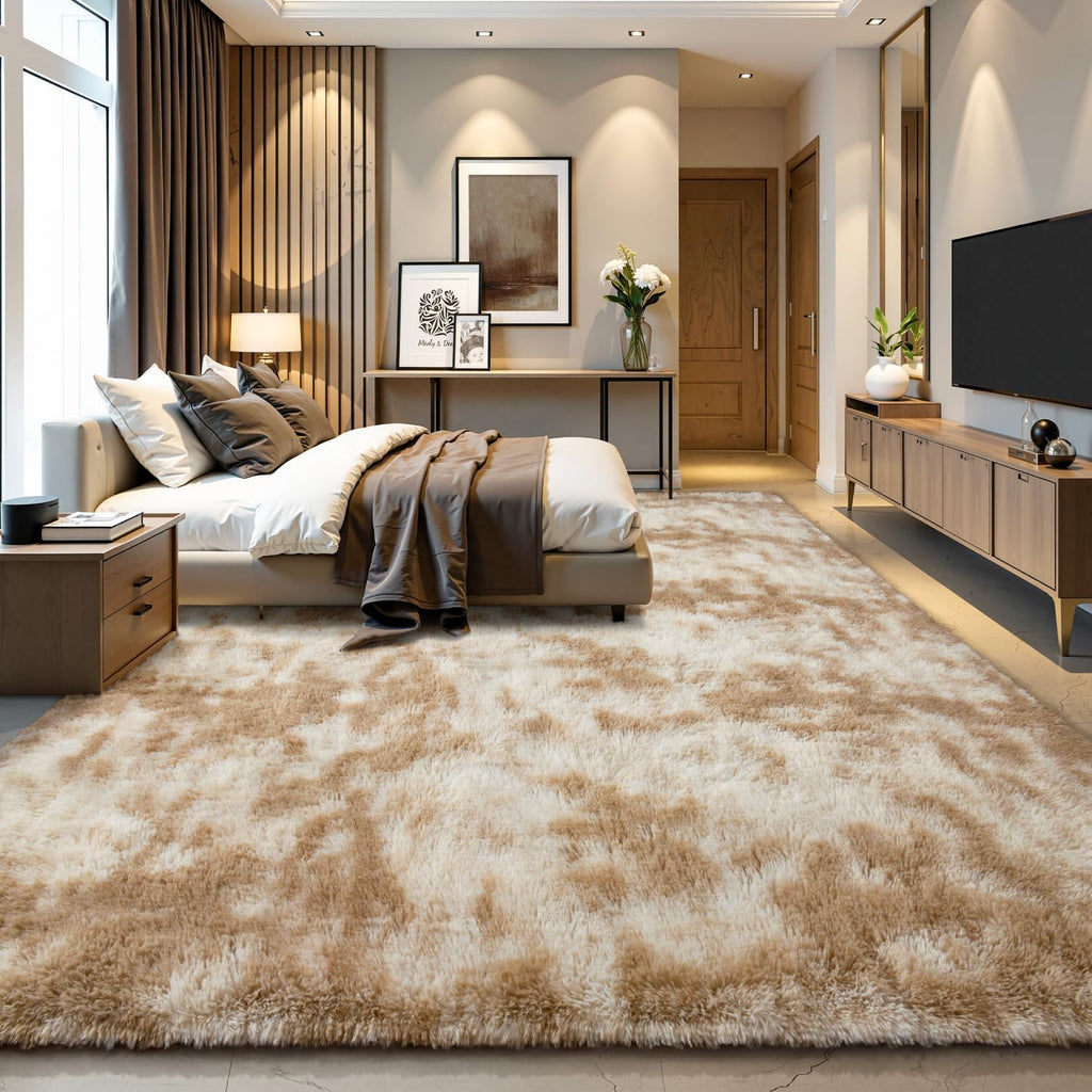 Tie-Dye Fluffy Shag Area Rug