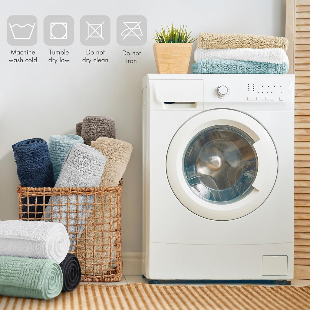 Park Splendor Reversible Cotton Bath Runner White