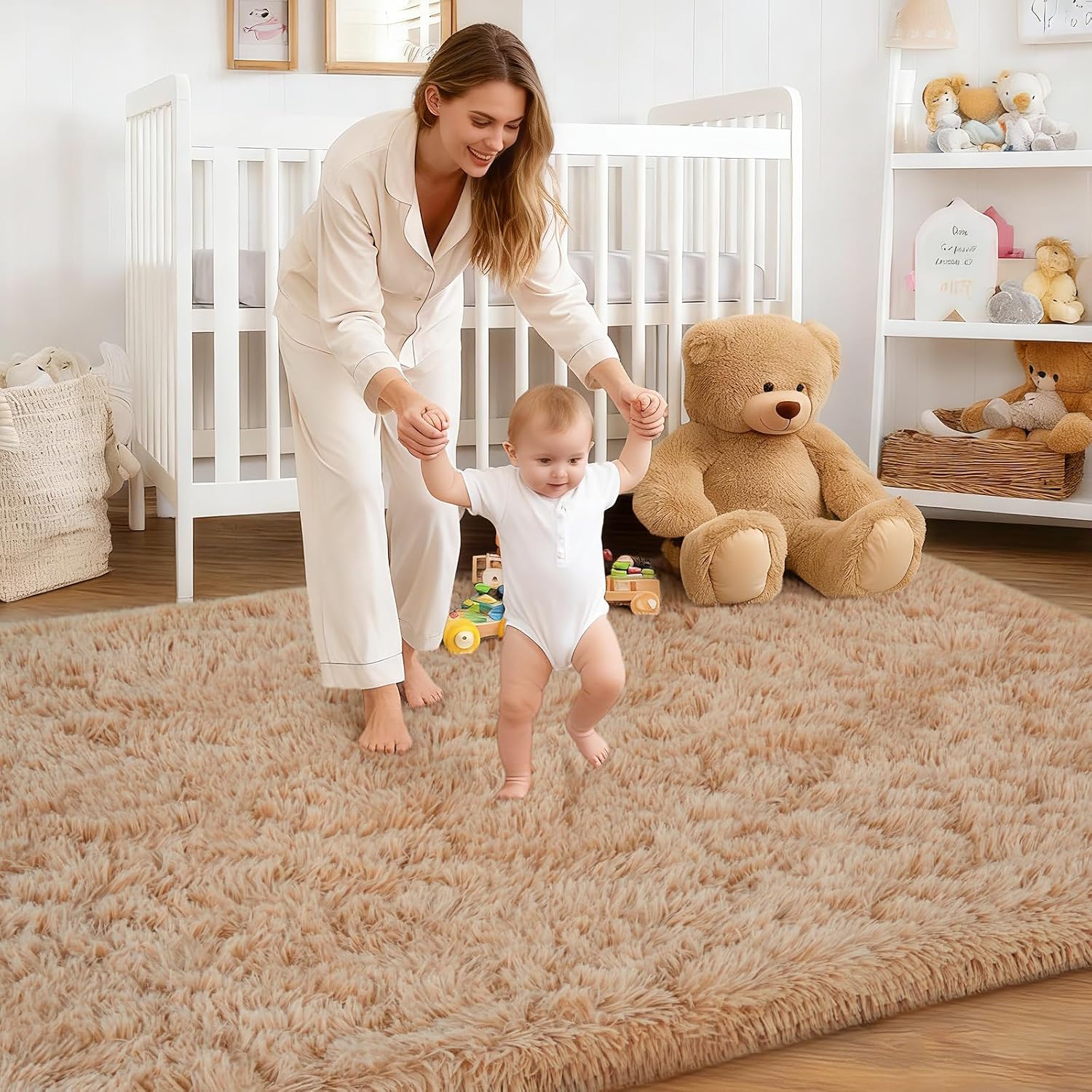 5x7 Fluffy Shaggy Area Rug