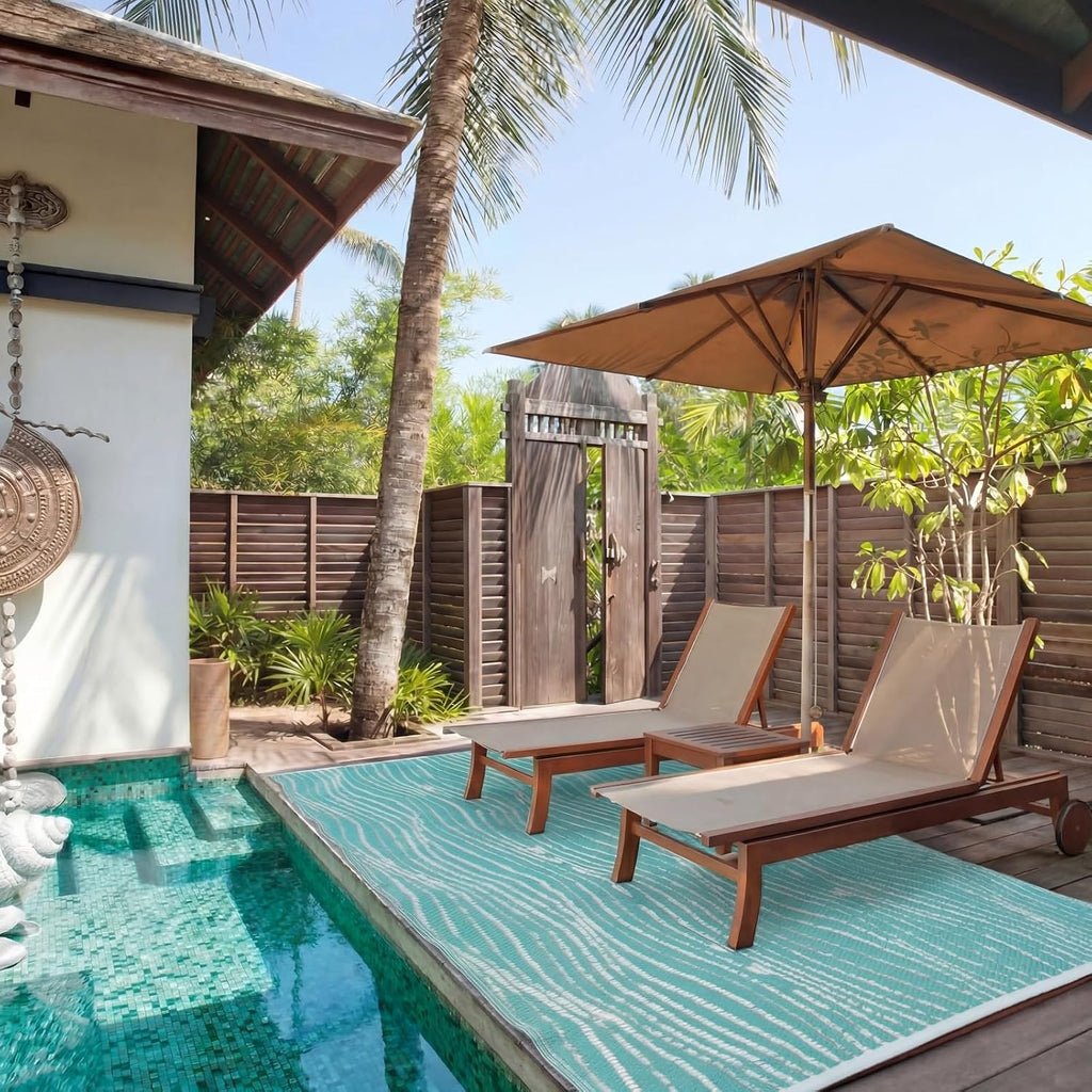 4x6 Waterproof Non-Slip Poolside Deck Outdoor Rug
