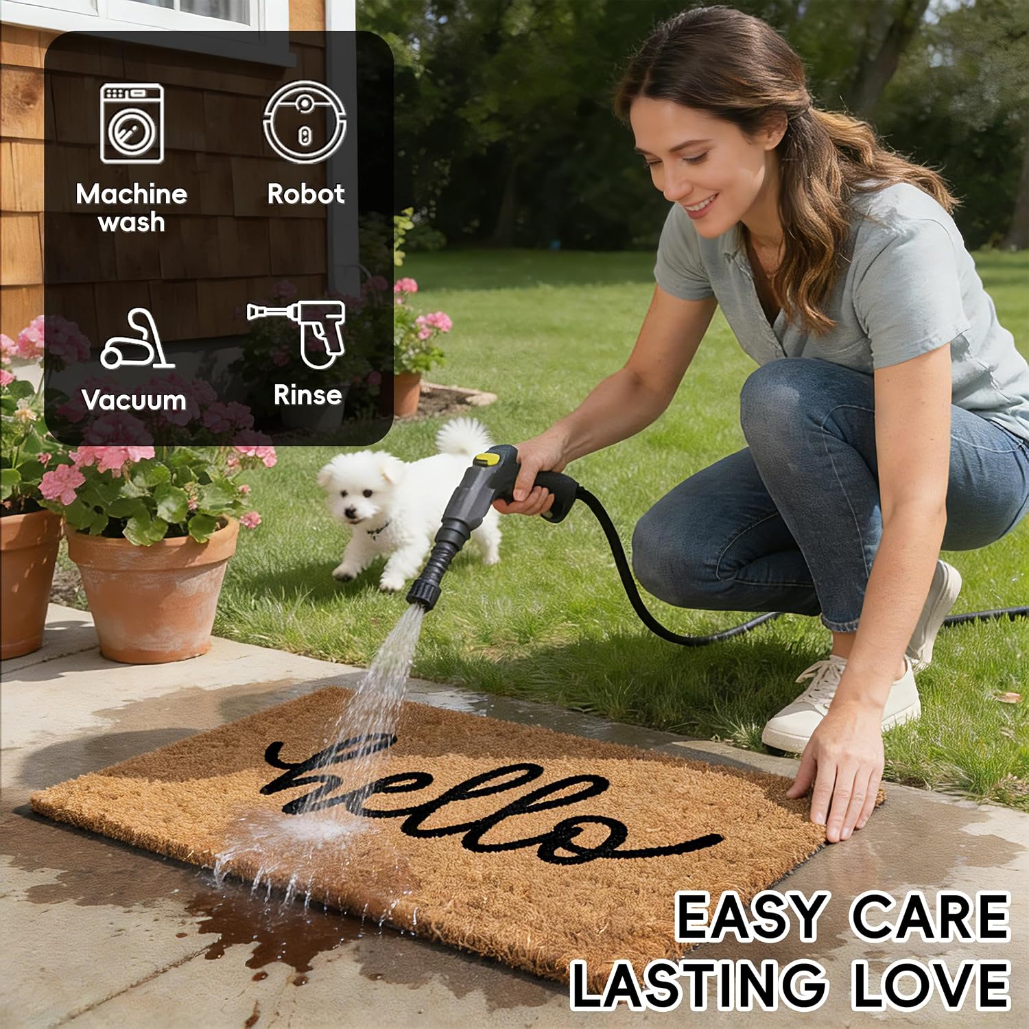 2 Pcs Layered Welcome Door Mat Set