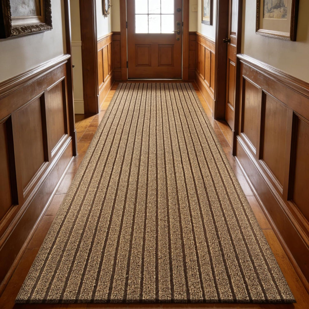 2x6 Brown Striped Runner Rug
