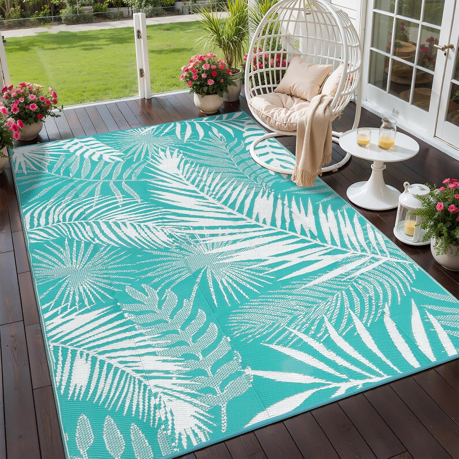 5x7 Waterproof Reversible Outdoor Rug