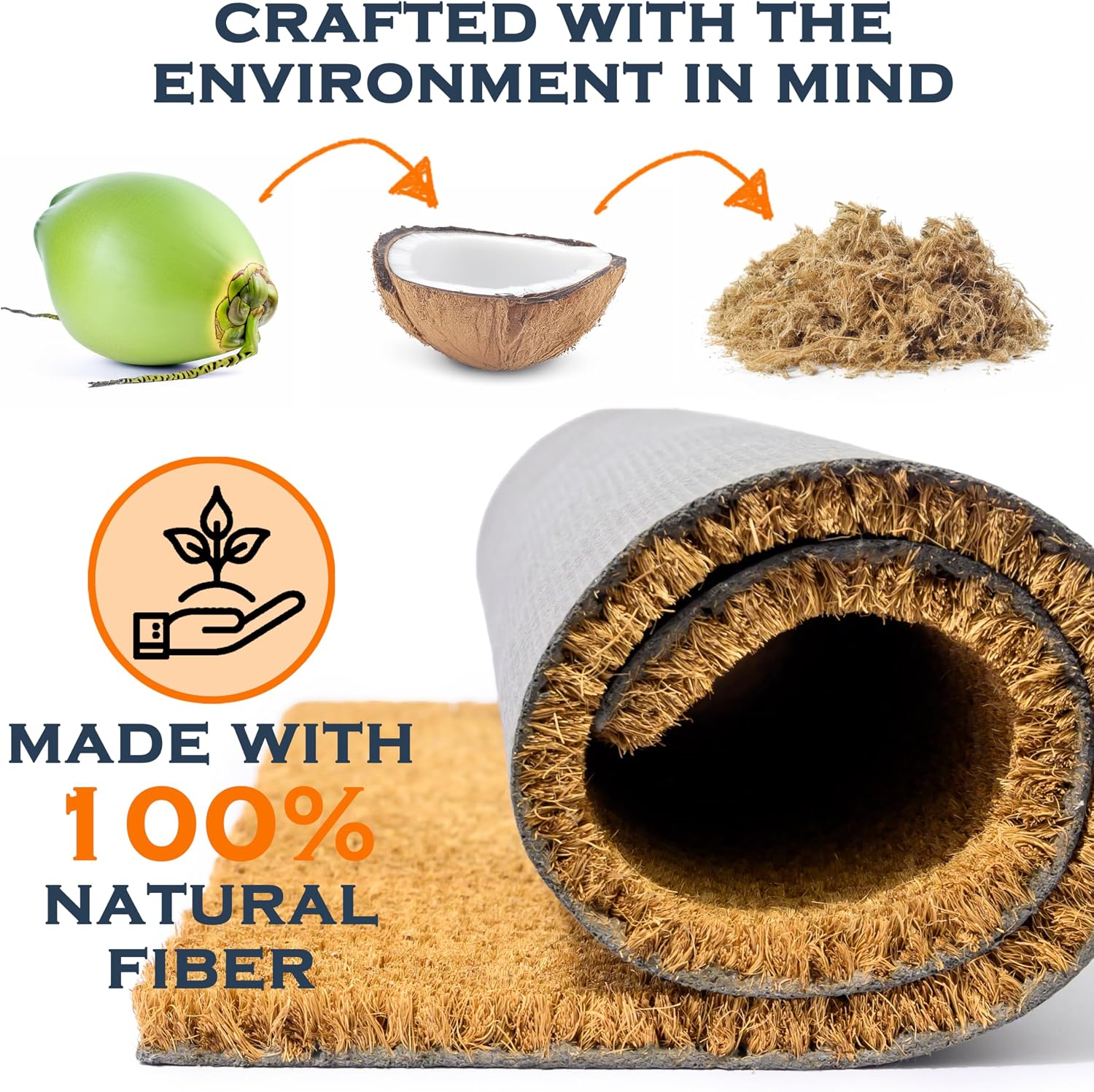 Sunflower Coco Coir Welcome Mat