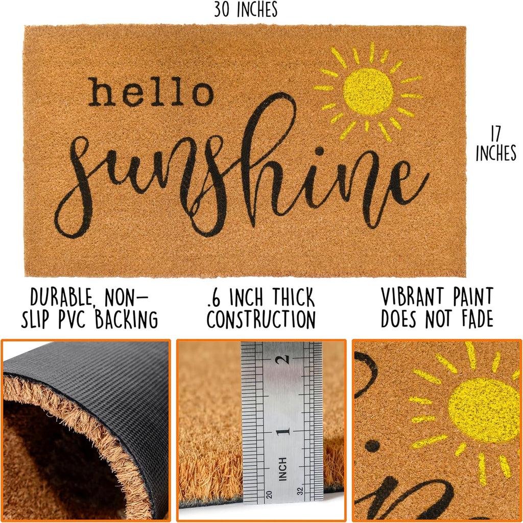 Hello Sunshine Coco Coir Door Mat