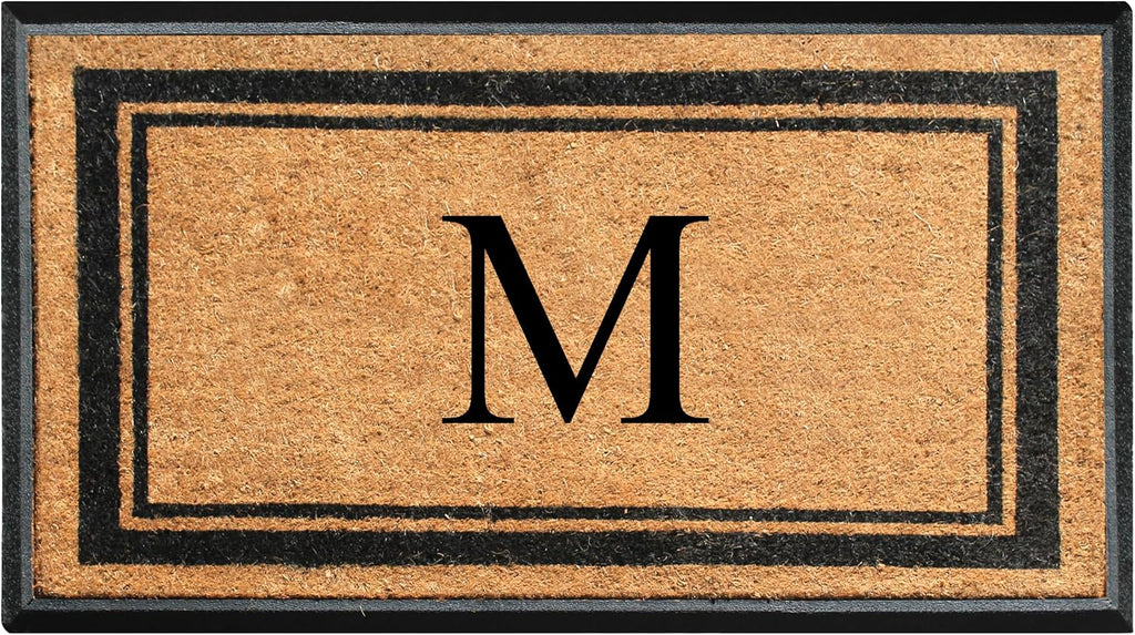 Home Collections Monogrammed Coir Rubber Doormat