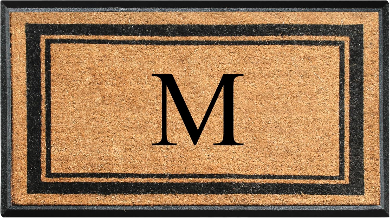 Home Collections Monogrammed Coir Rubber Doormat