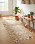 6ft Beige Cotton Hall Runner