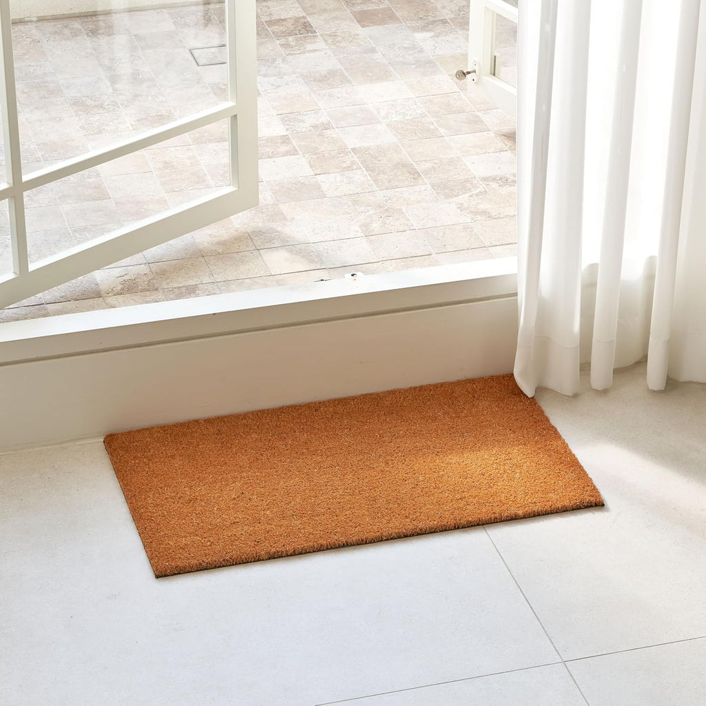 Plain Coco Coir Welcome Doormat 2 Pack