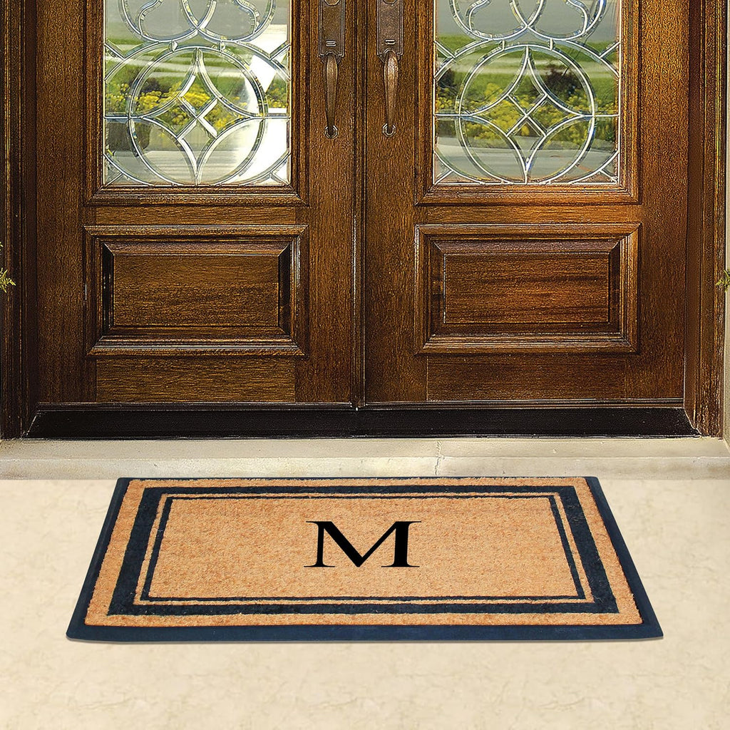 Home Collections Monogrammed Coir Rubber Doormat