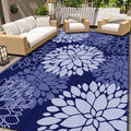 6x9 Blue Waterproof Outdoor Rug