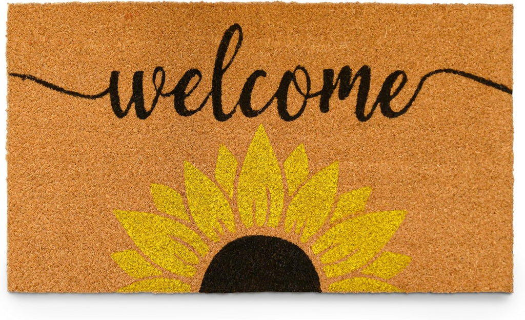 Sunflower Coco Coir Welcome Mat