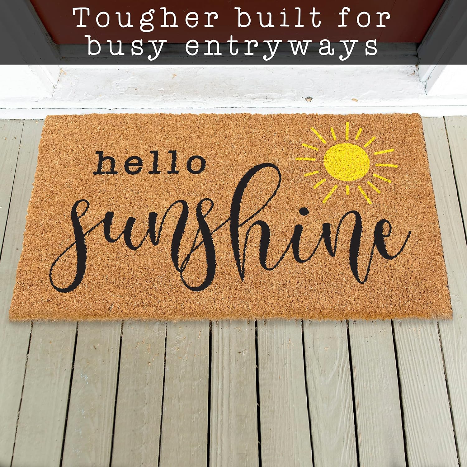 Hello Sunshine Coco Coir Door Mat